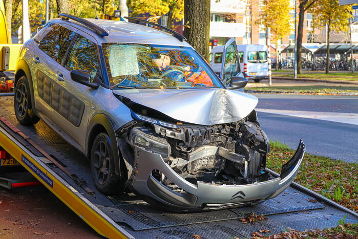 Automobilist botst tegen boom