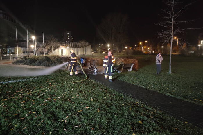 Scooter volledig uitgebrand