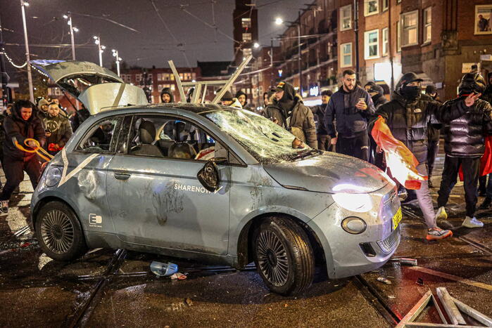 Rellen bij overwinningsfeest Marokkaans elftal