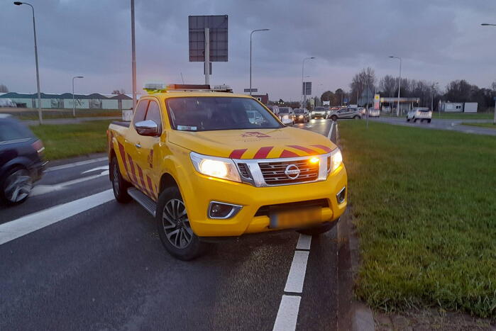 Flinke file door botsing tussen twee voertuigen
