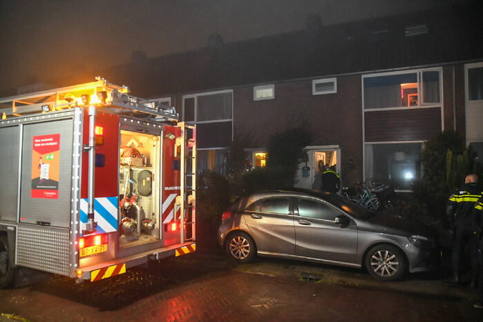Brand in hal van woning