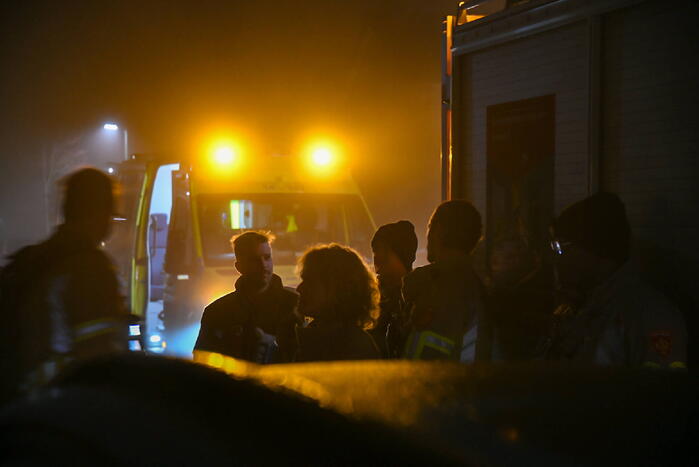 Brand in hal van woning