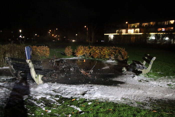 Gasfles ontploft en vliegt in brand