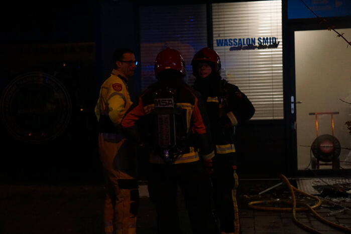 Veel rookontwikkeling bij brand in wasserette