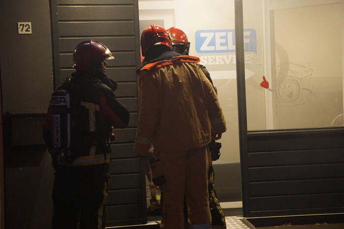 Veel rookontwikkeling bij brand in wasserette