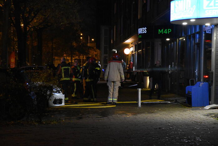 Veel rookontwikkeling bij brand in wasserette