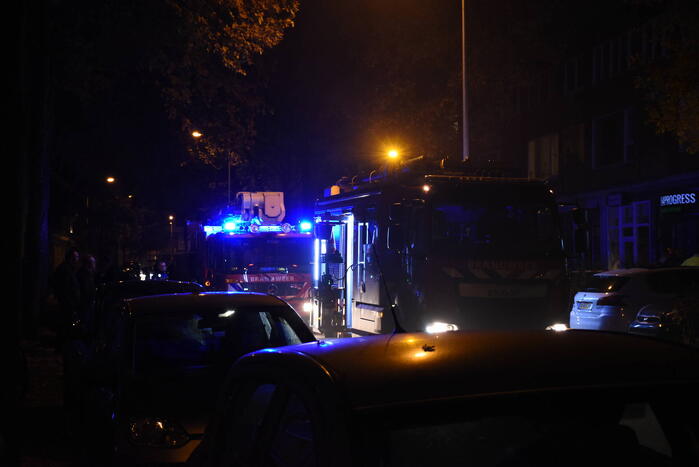 Veel rookontwikkeling bij brand in wasserette