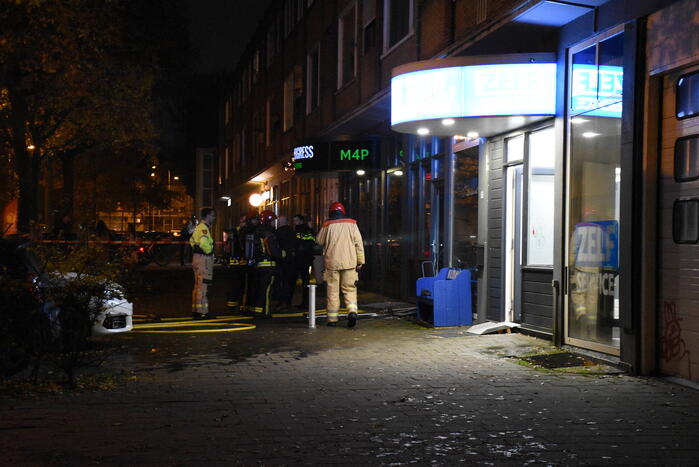 Veel rookontwikkeling bij brand in wasserette