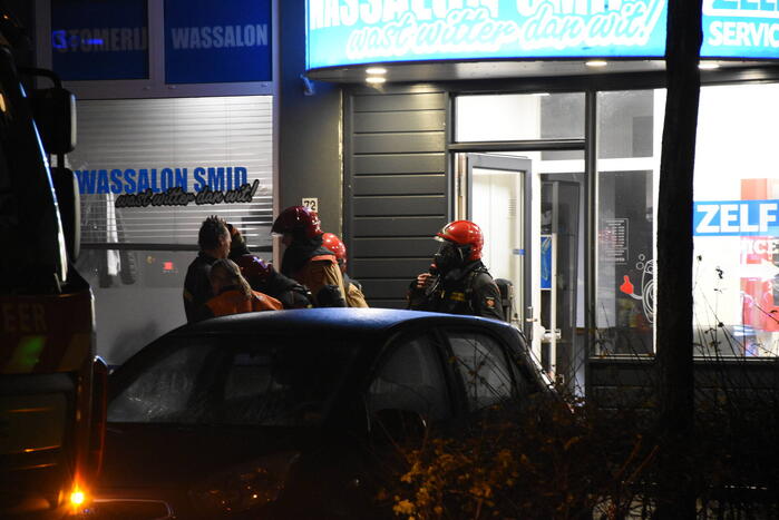 Veel rookontwikkeling bij brand in wasserette