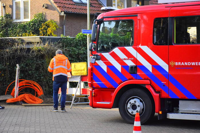 Gaslekkage door aanleg glasvezel