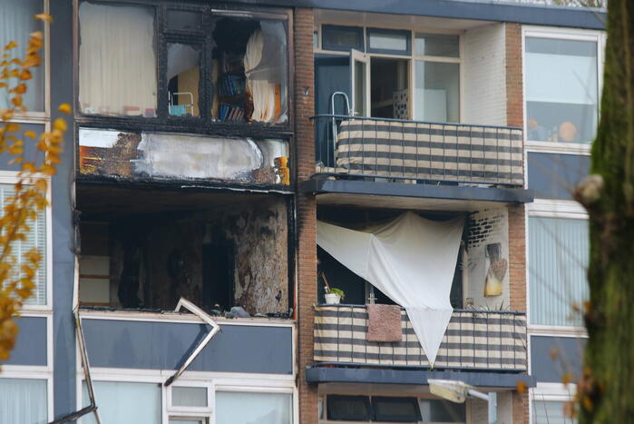 Twee appartementen verwoest door brand