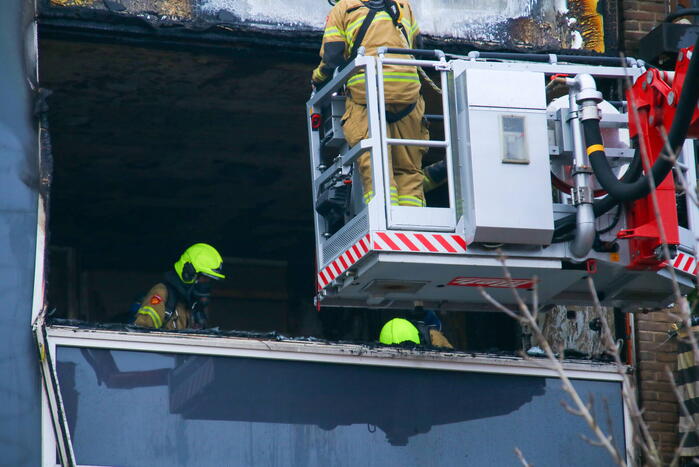 Twee appartementen verwoest door brand