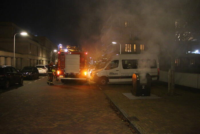 Ondergrondse container vermoedelijk in brand gestoken