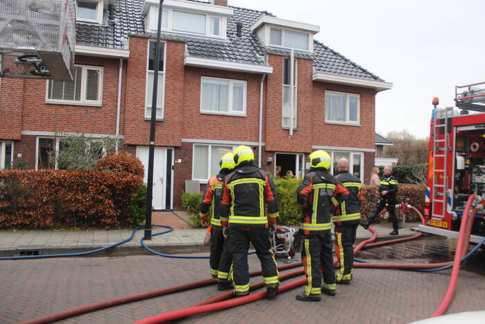 Flinke rookontwikkeling bij woningbrand