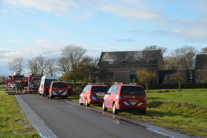 Hevige rookontwikkeling bij grote brand