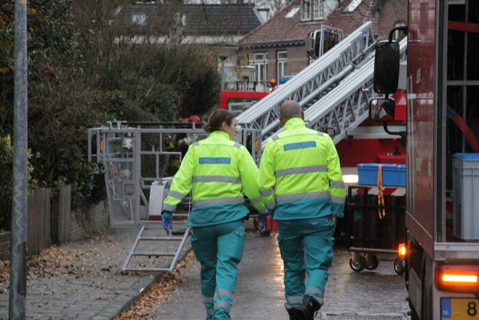 Flinke rookontwikkeling bij brand in woning