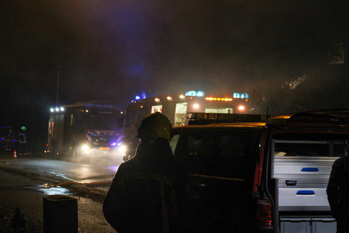 Grote brand in loods