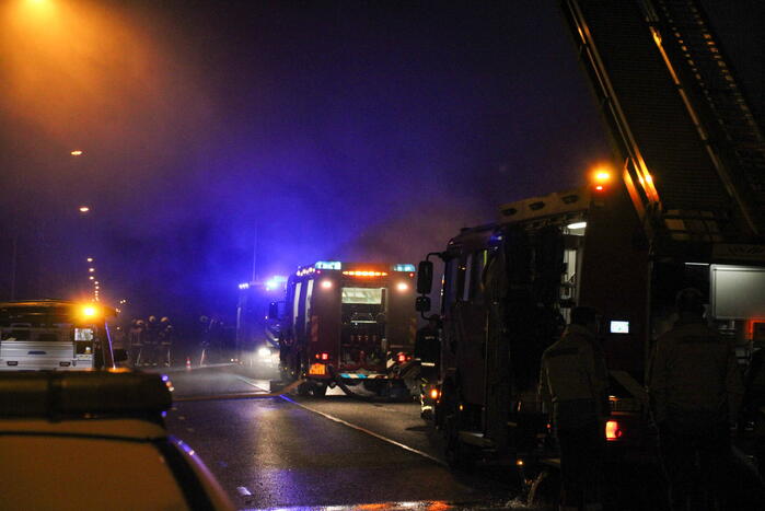 Grote brand in loods