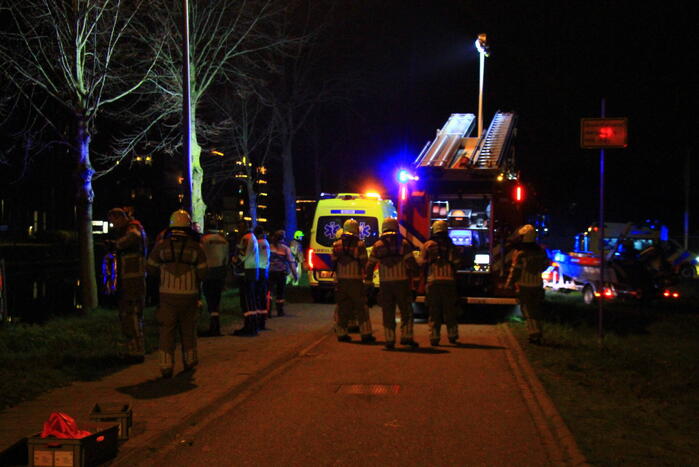 Grote inzet hulpdiensten om lampje in water
