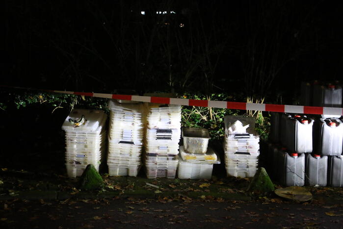 Flinke hoeveelheid drugsafval aangetroffen
