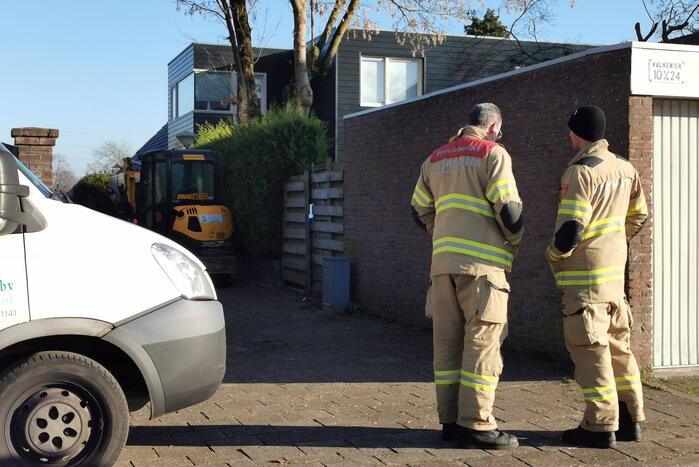 Gasleiding geraakt bij werkzaamheden