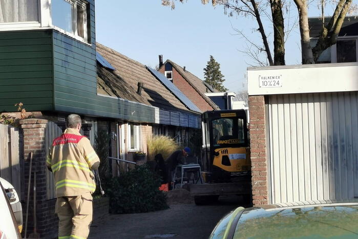 Gasleiding geraakt bij werkzaamheden