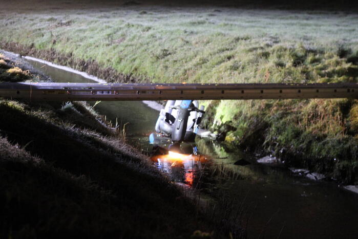 Persoon op scootmobiel raakt te water