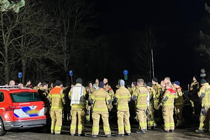 Grote brandweeroefening in duinen