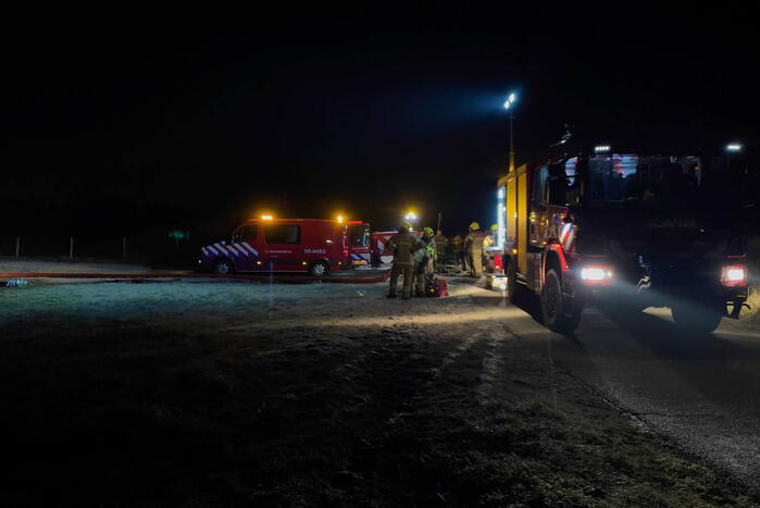 Grote brandweeroefening in duinen