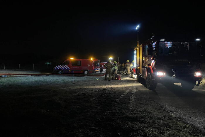 Grote brandweeroefening in duinen