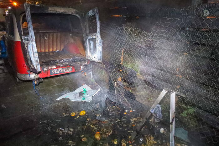 Flinke schade na brand in achtertuin