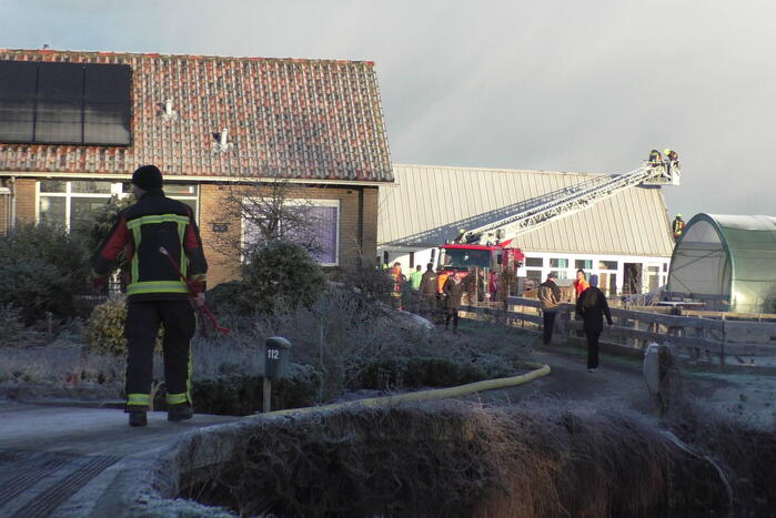 Flinke schade na brand in bijgebouw