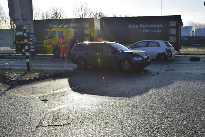 Flinke schade bij botsing op afrit