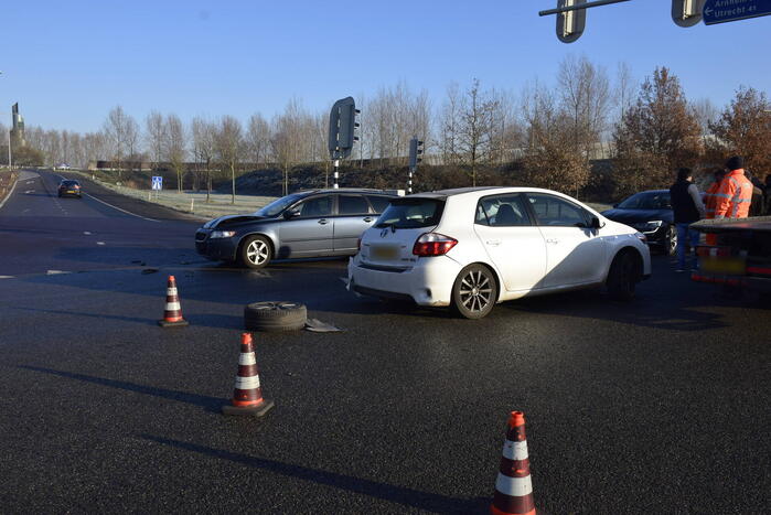 Flinke schade bij botsing op afrit