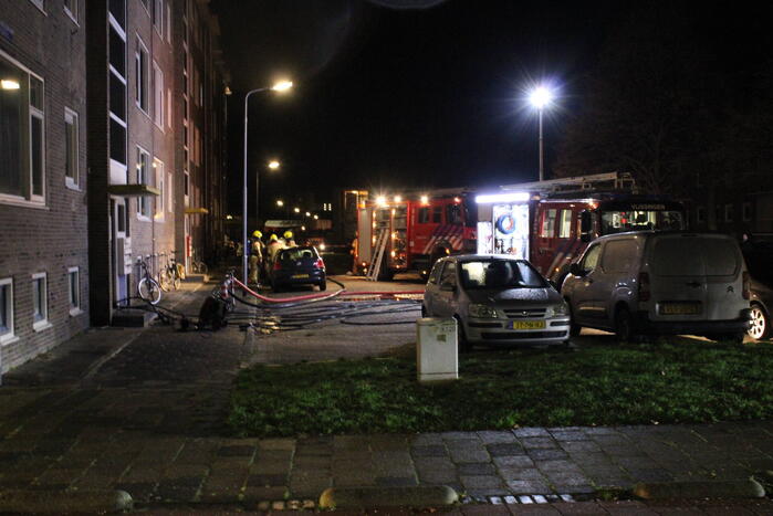 Personen gered na grote brand in kelder