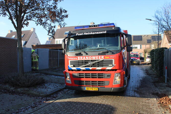 Kachel vat vlam in garage