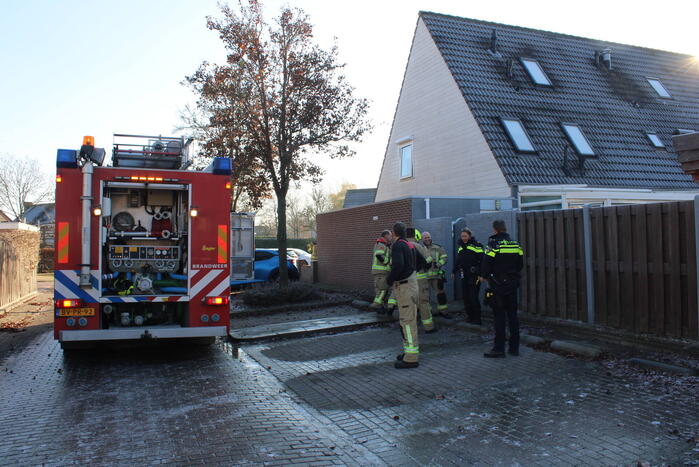 Kachel vat vlam in garage