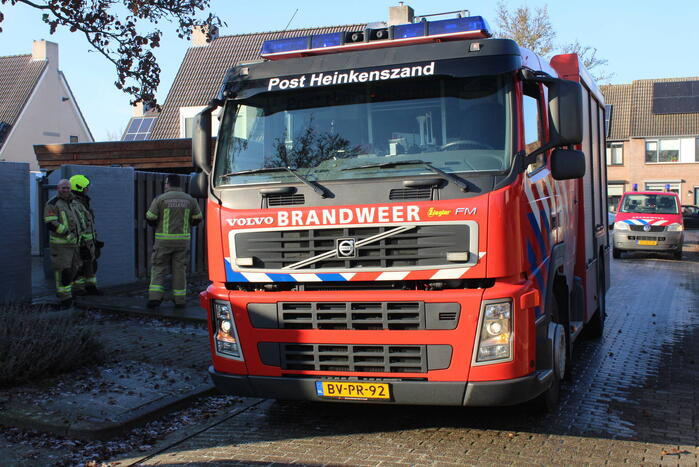 Kachel vat vlam in garage