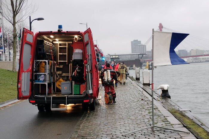 Grote inzet na aantreffen kleding op kade