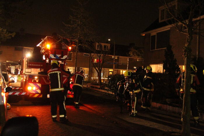 Veel bekijks bij brand in schoorsteen