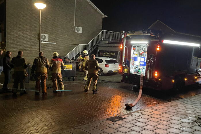 Brand in container snel geblust