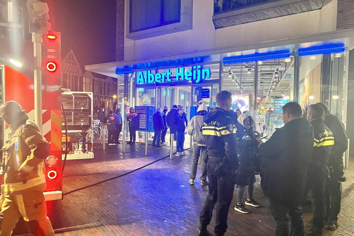 Brand in koelinstallatie bij de Albert Heijn