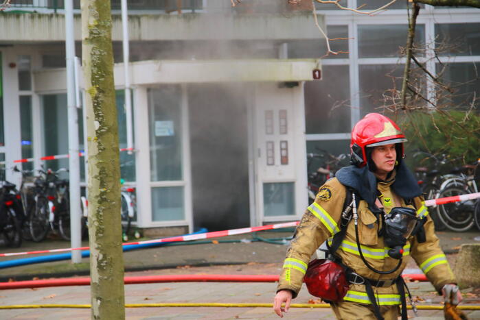 Zeer grote brand in meterkast woning