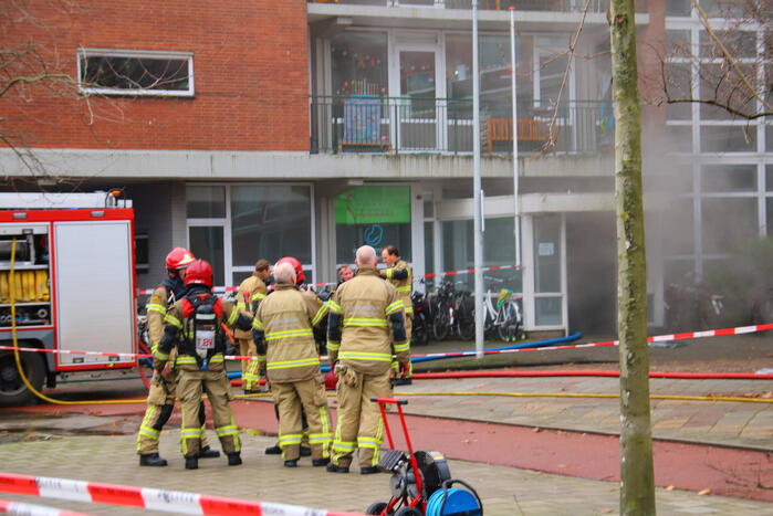 Zeer grote brand in meterkast woning