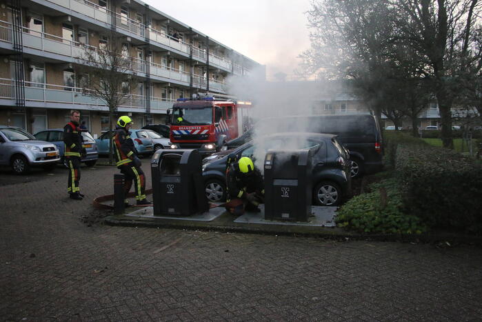 Ondergrondse containerbrand snel geblust