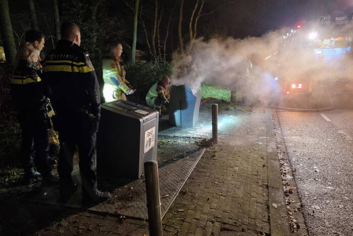 Brand in ondergrondse container