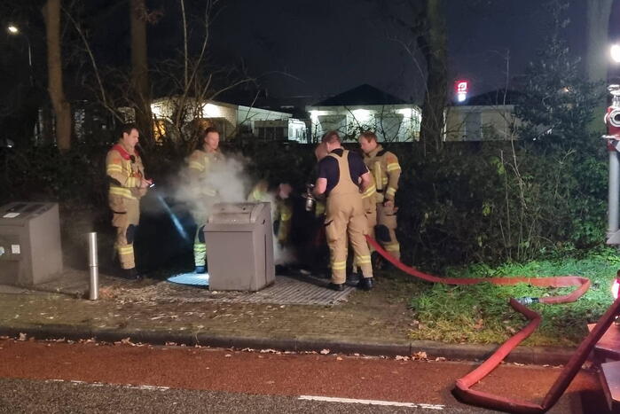 Brand in ondergrondse container