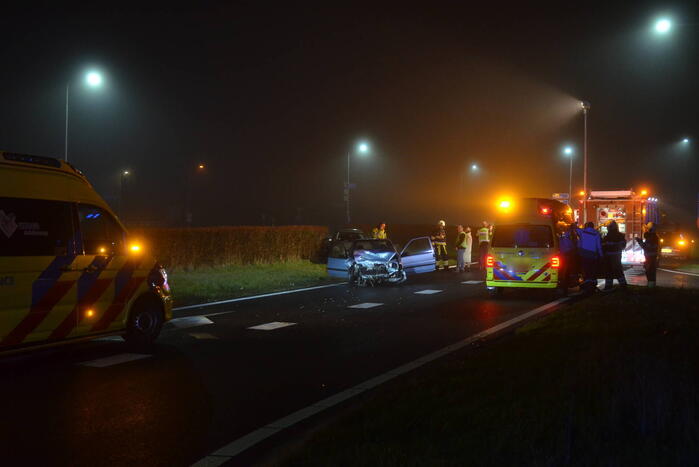 Schade en gewonden na flinke botsing