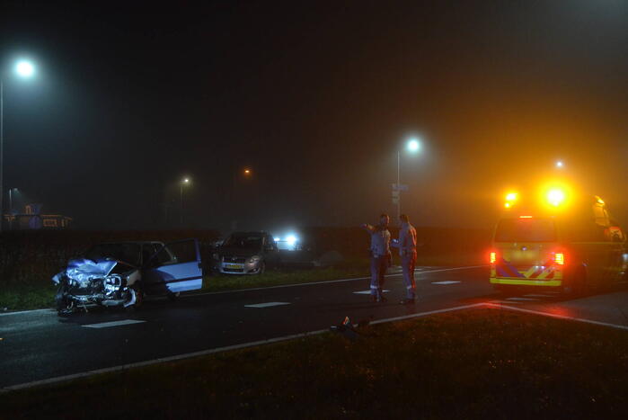 Schade en gewonden na flinke botsing