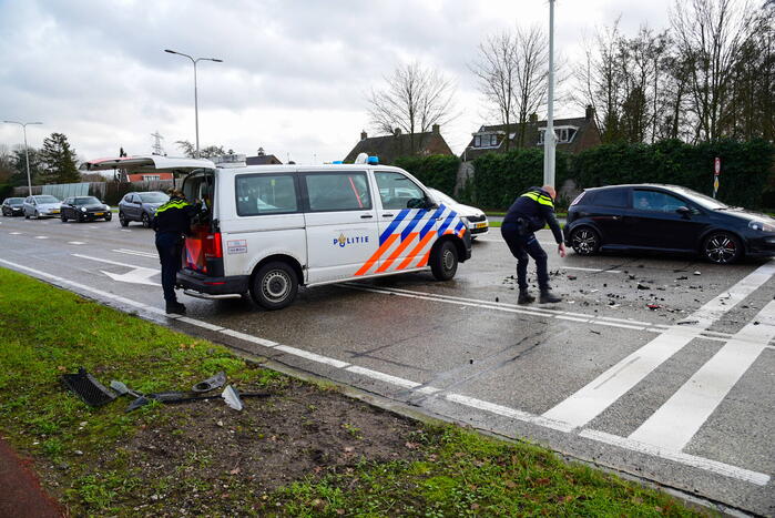Aanhouding na ongeval tussen auto en bestelbus
